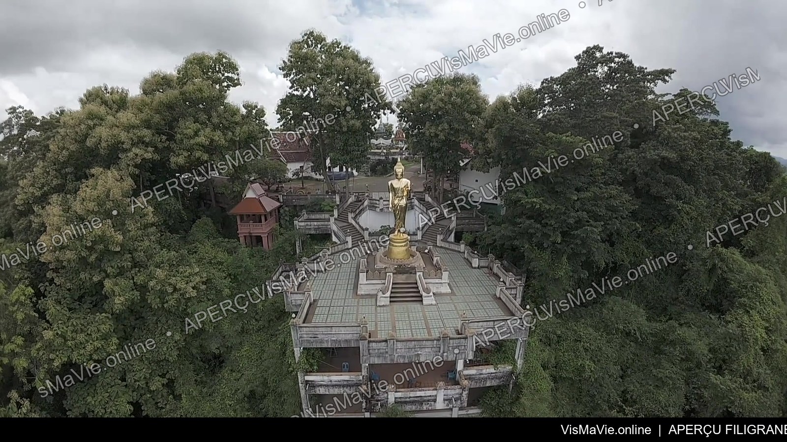 Thaïlande — Bouddha doré et panorama forestier | Film HD + 5 photos
